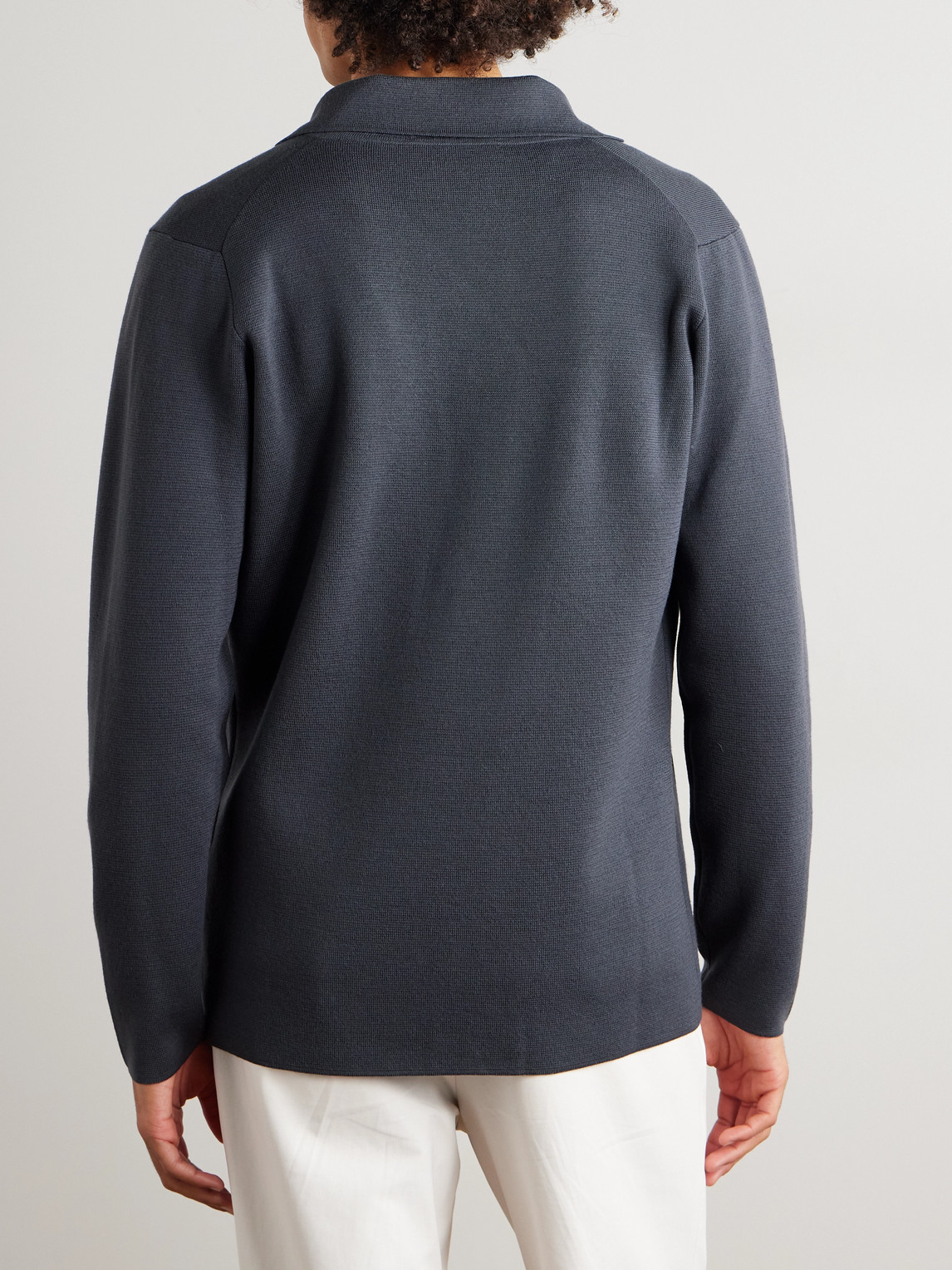 Thom Sweeney Merino Wool Blazer In Gray