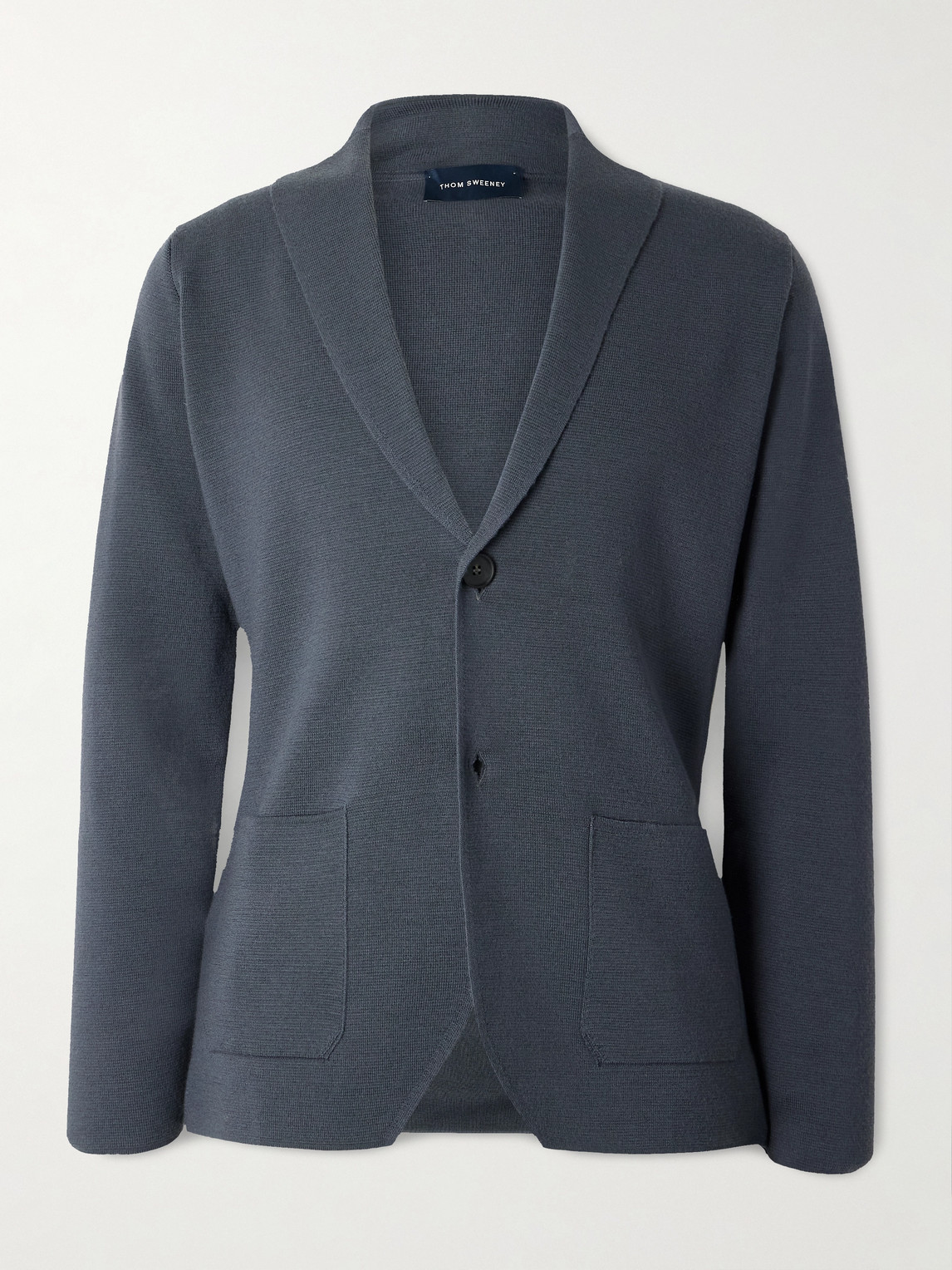 Thom Sweeney Merino Wool Blazer In Gray