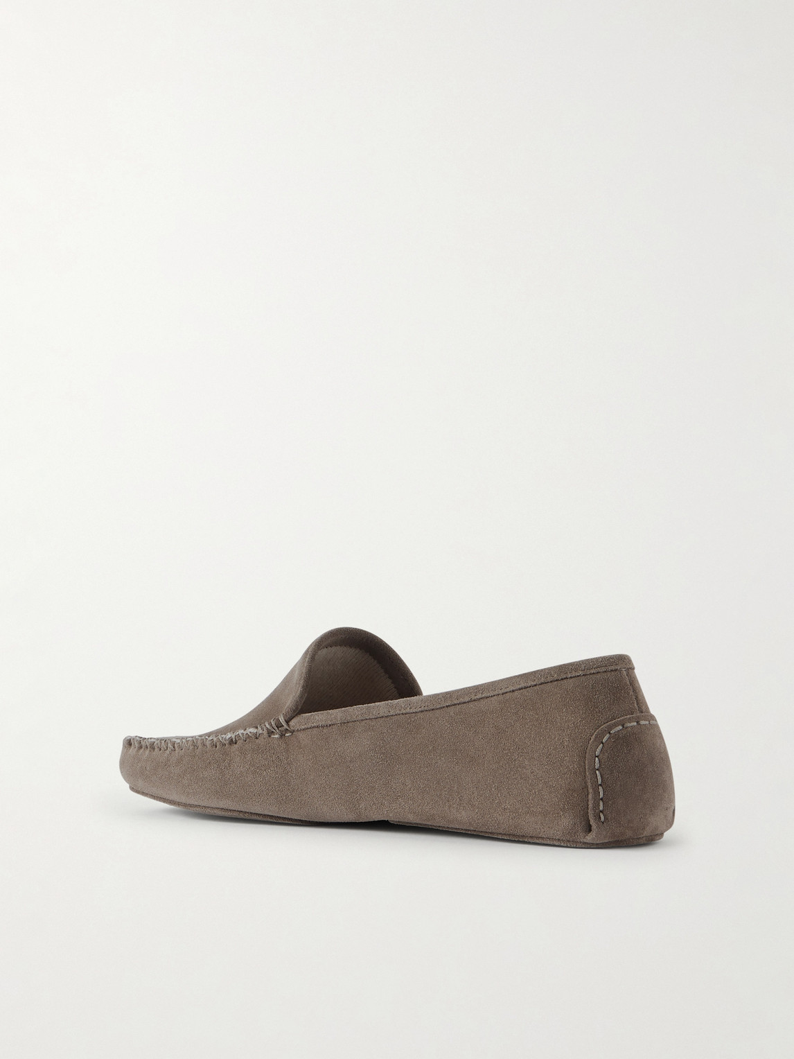 Thom Sweeney Cashmere-lined Suede Slippers In Animal Print