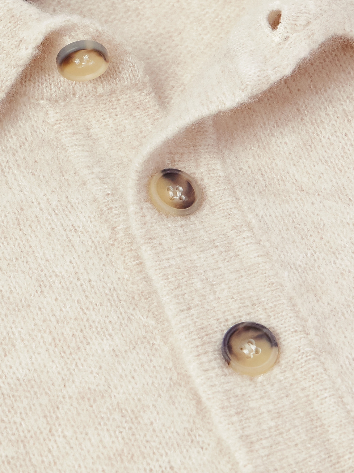 Thom Sweeney Brushed Cashmere-blend Polo Shirt In White