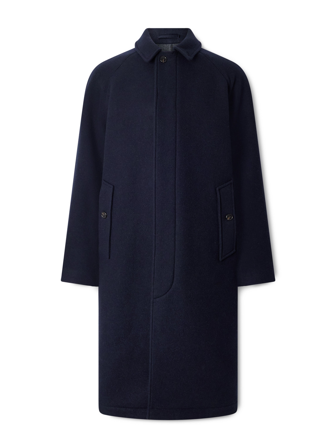 Thom Sweeney Virgin Wool And Cashmere-blend Coat In Blue