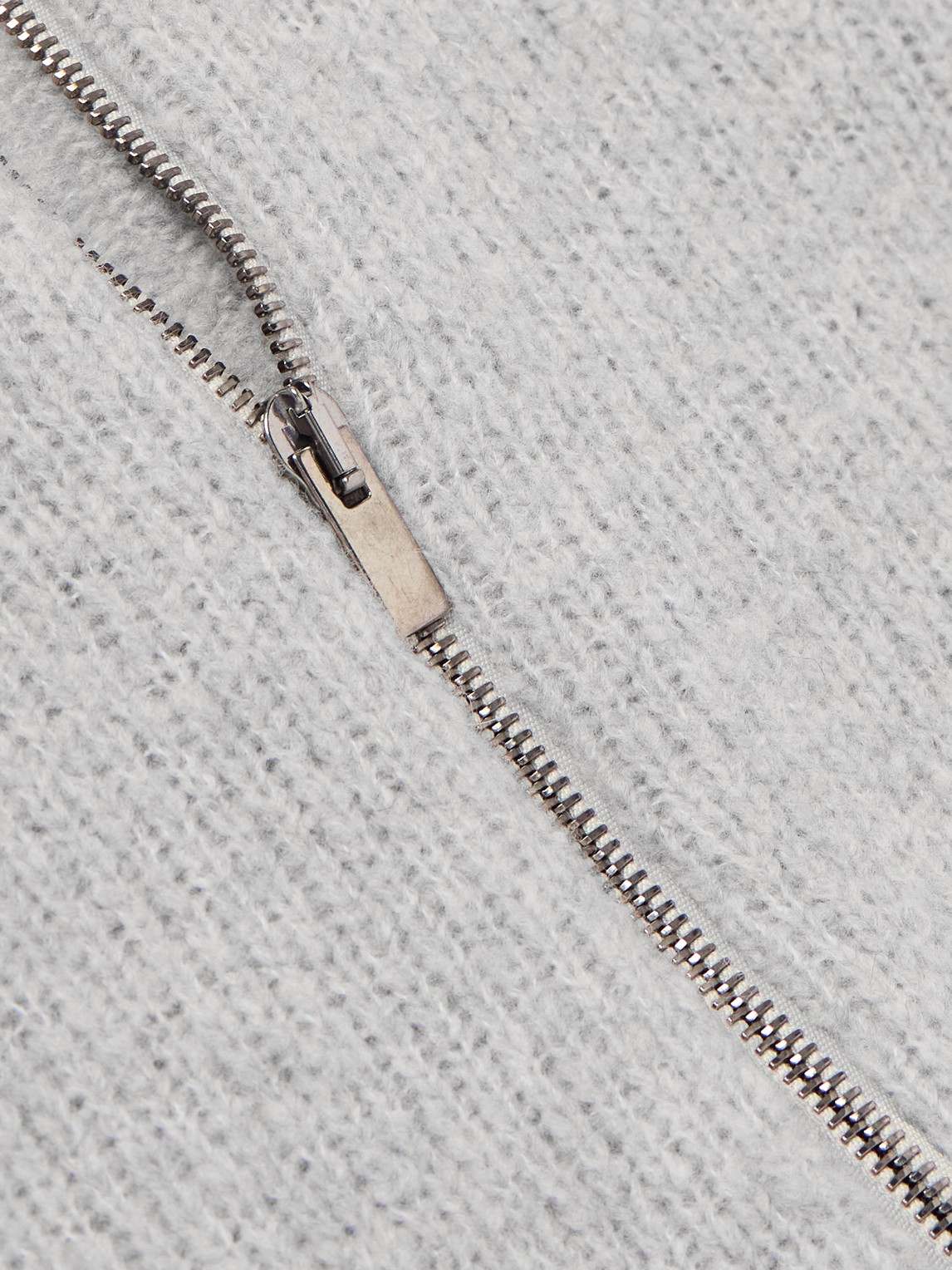 Thom Sweeney Slim-fit Merino Wool-blend Zip-up Cardigan In Gray