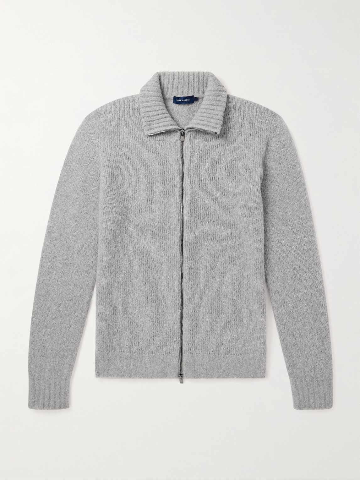 Thom Sweeney Slim-Fit Merino Wool-Blend Zip-Up Cardigan - Men