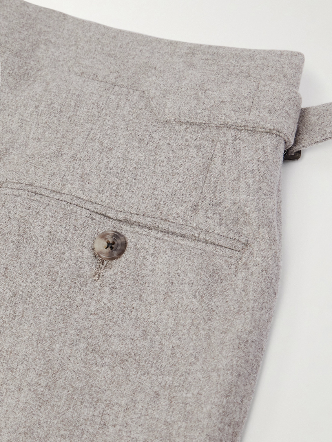 Thom Sweeney Tapered Wool Trousers In Gray