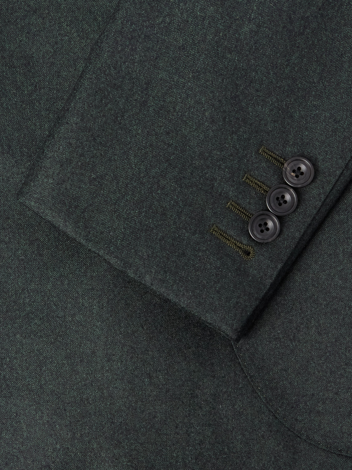 Thom Sweeney Double-breasted Wool Suit In Green