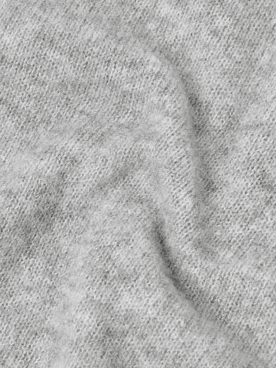 Thom Sweeney Brushed Cashmere-blend Sweater In Gray