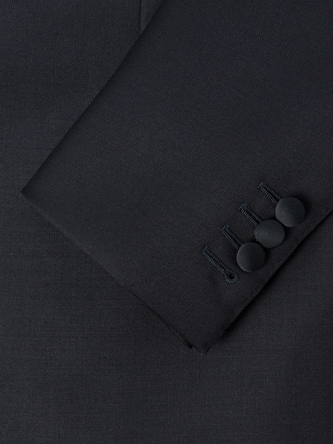 Thom Sweeney Satin-trimmed Wool And Mohair-blend Tuxedo In Blue