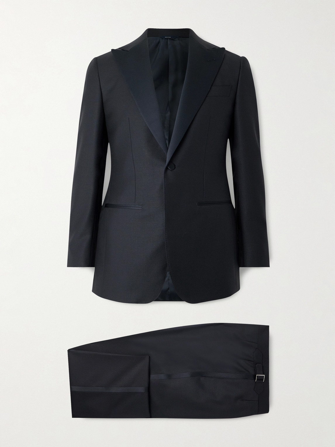 Thom Sweeney Satin-Trimmed Wool and Mohair-Blend Tuxedo - Men