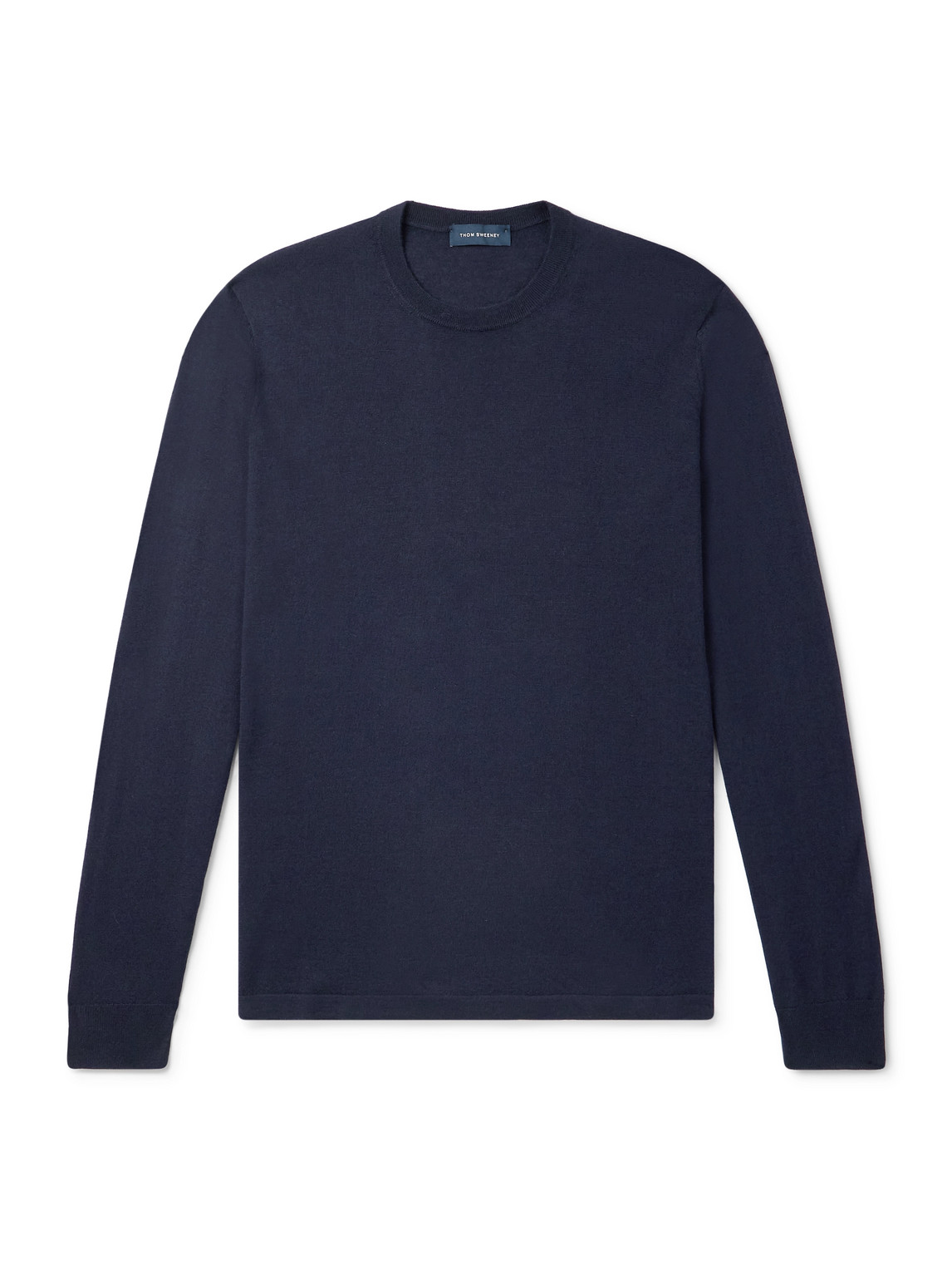 Thom Sweeney Cashmere And Silk-blend Sweater In Blue