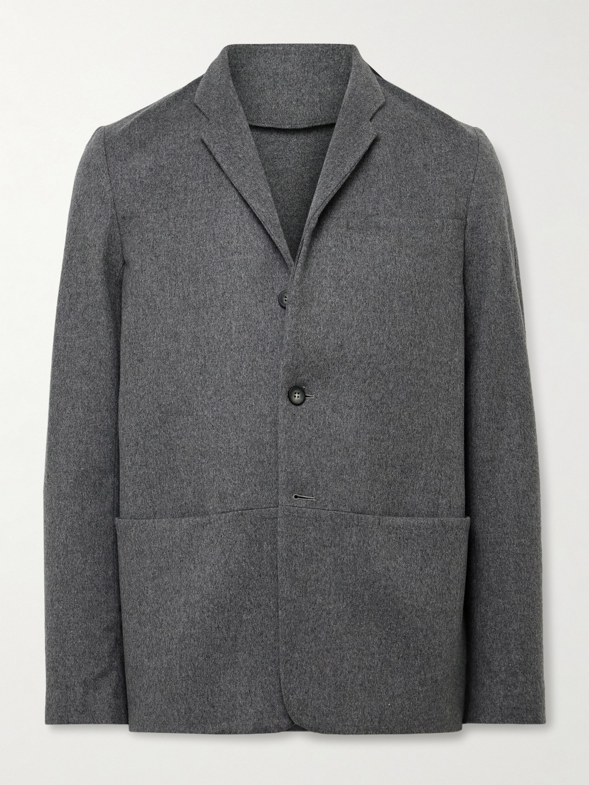 Sease Ellen 2.0 Unstructured Wish® Virgin Wool And Cashmere-blend Felt Blazer In Gray