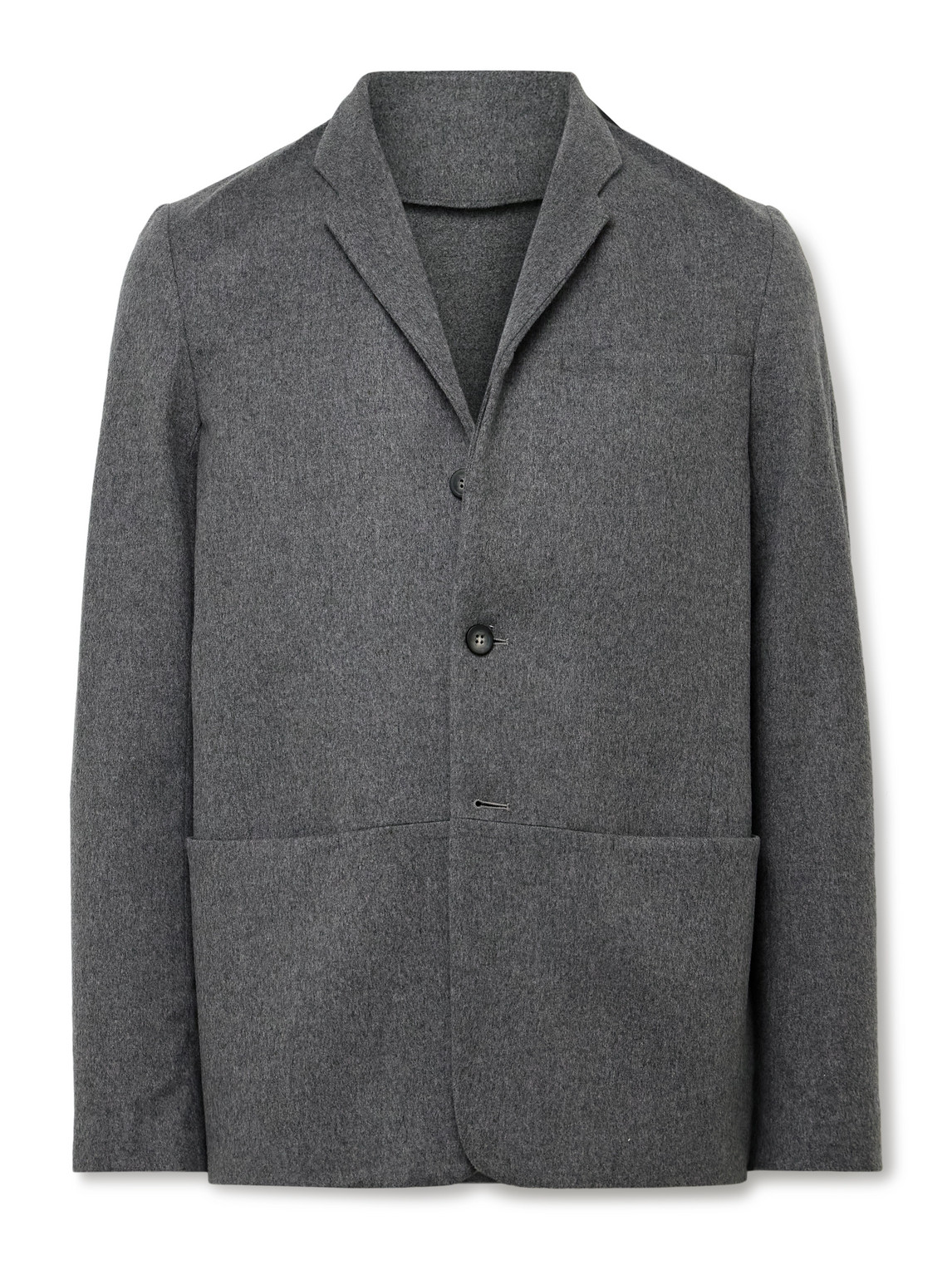Sease Ellen 2.0 Unstructured Wish® Virgin Wool And Cashmere-blend Felt Blazer In Gray