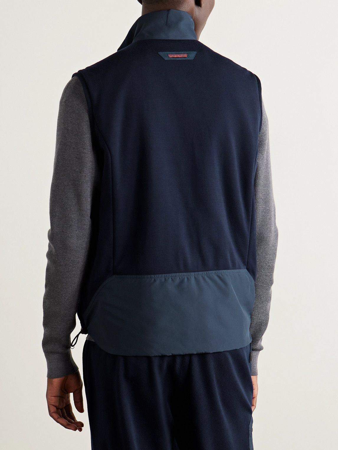 Sease Explorer Reversible Padded Virgin Wool-blend Jersey And Micro-ripstop Gilet In Blue