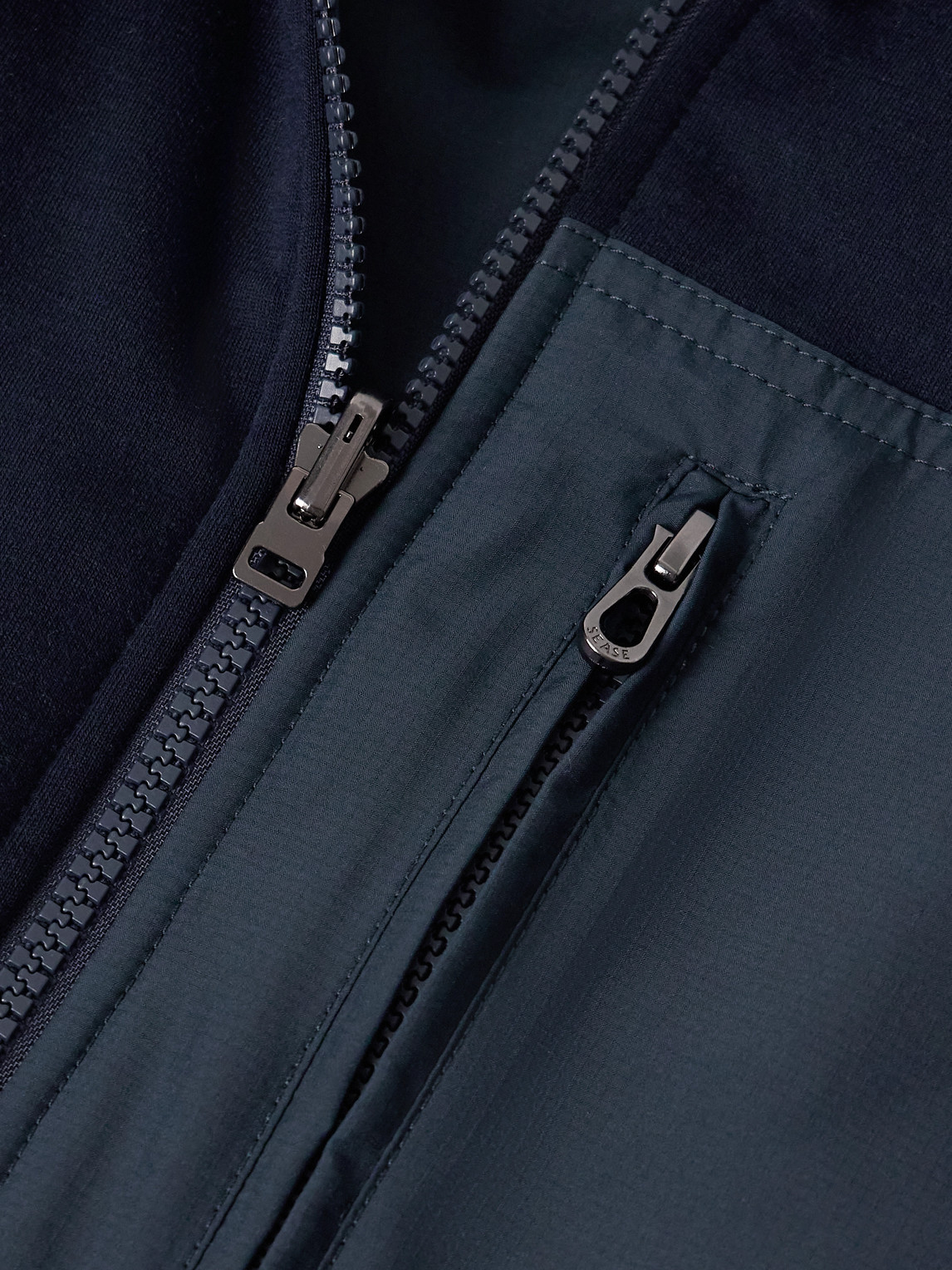 Sease Explorer Reversible Padded Virgin Wool-blend Jersey And Micro-ripstop Gilet In Blue