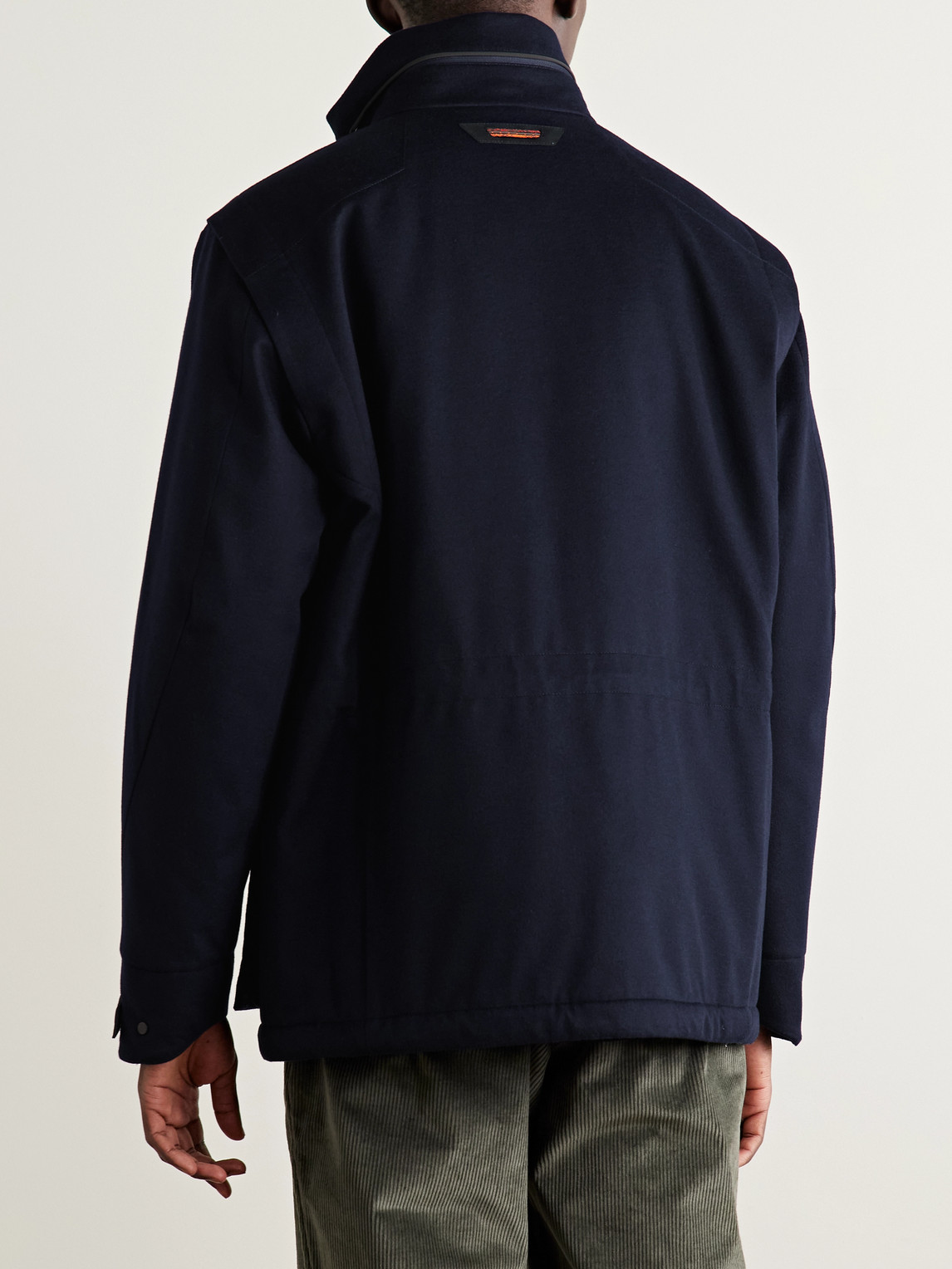 Sease Uptown Padded Cashmere Field Jacket In Blue
