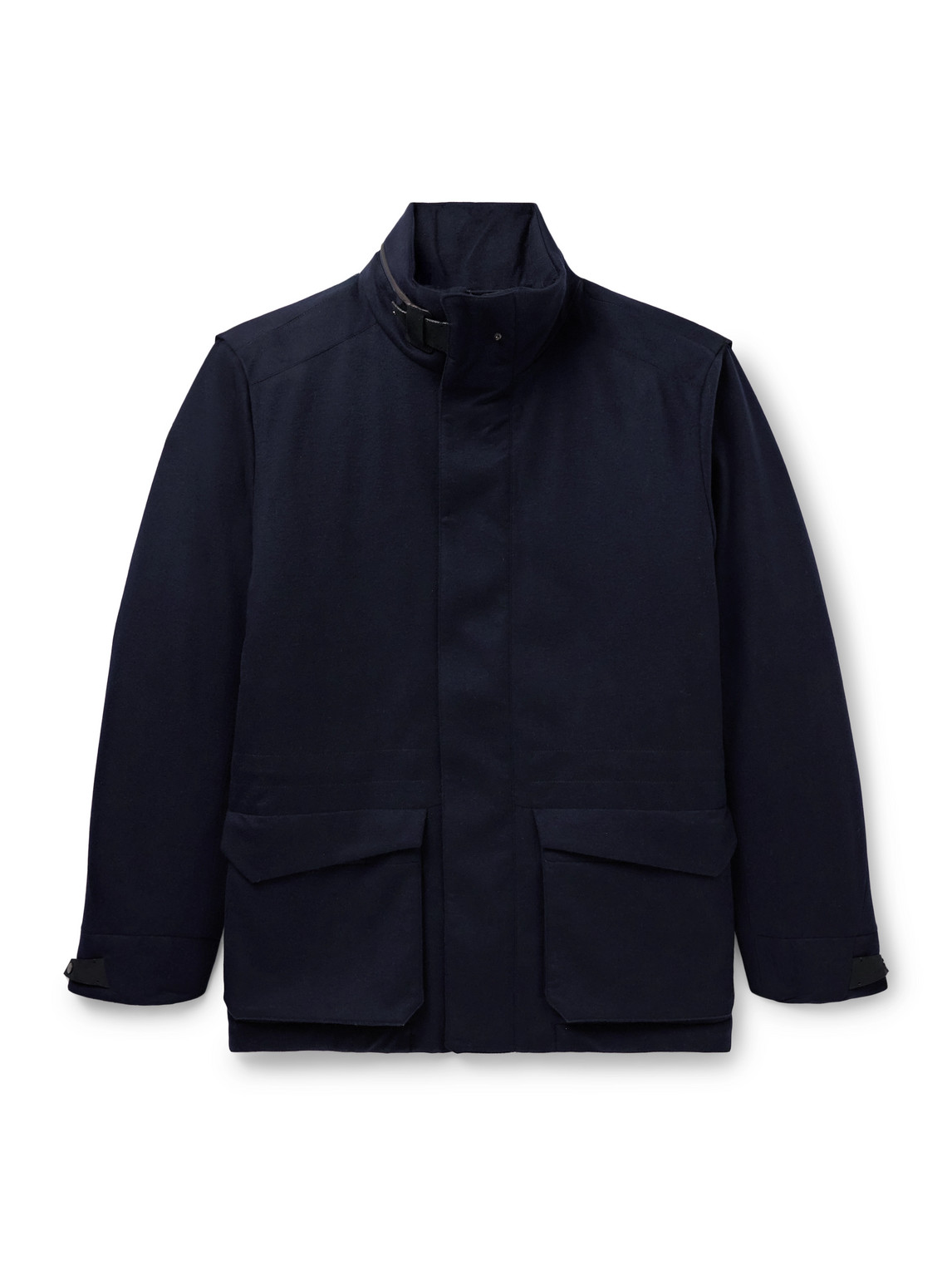 Sease Uptown Padded Cashmere Field Jacket In Blue