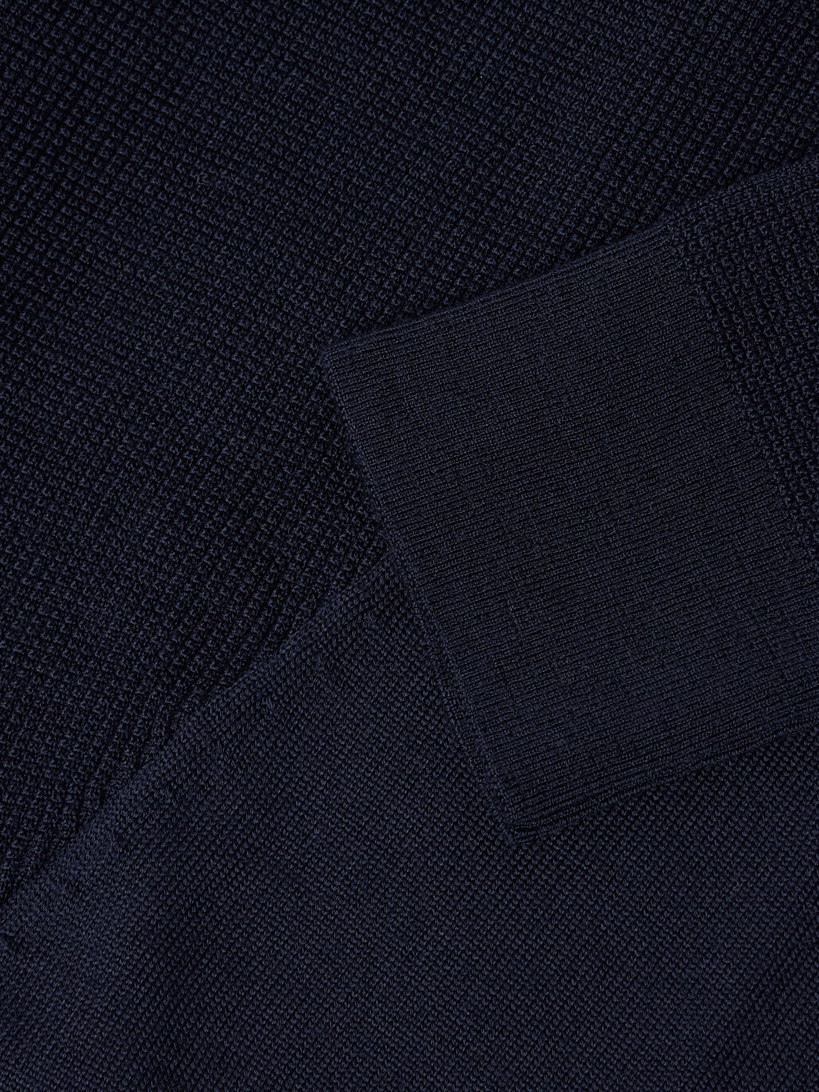 Waffle-Knit Virgin Wool Half-Zip Sweater