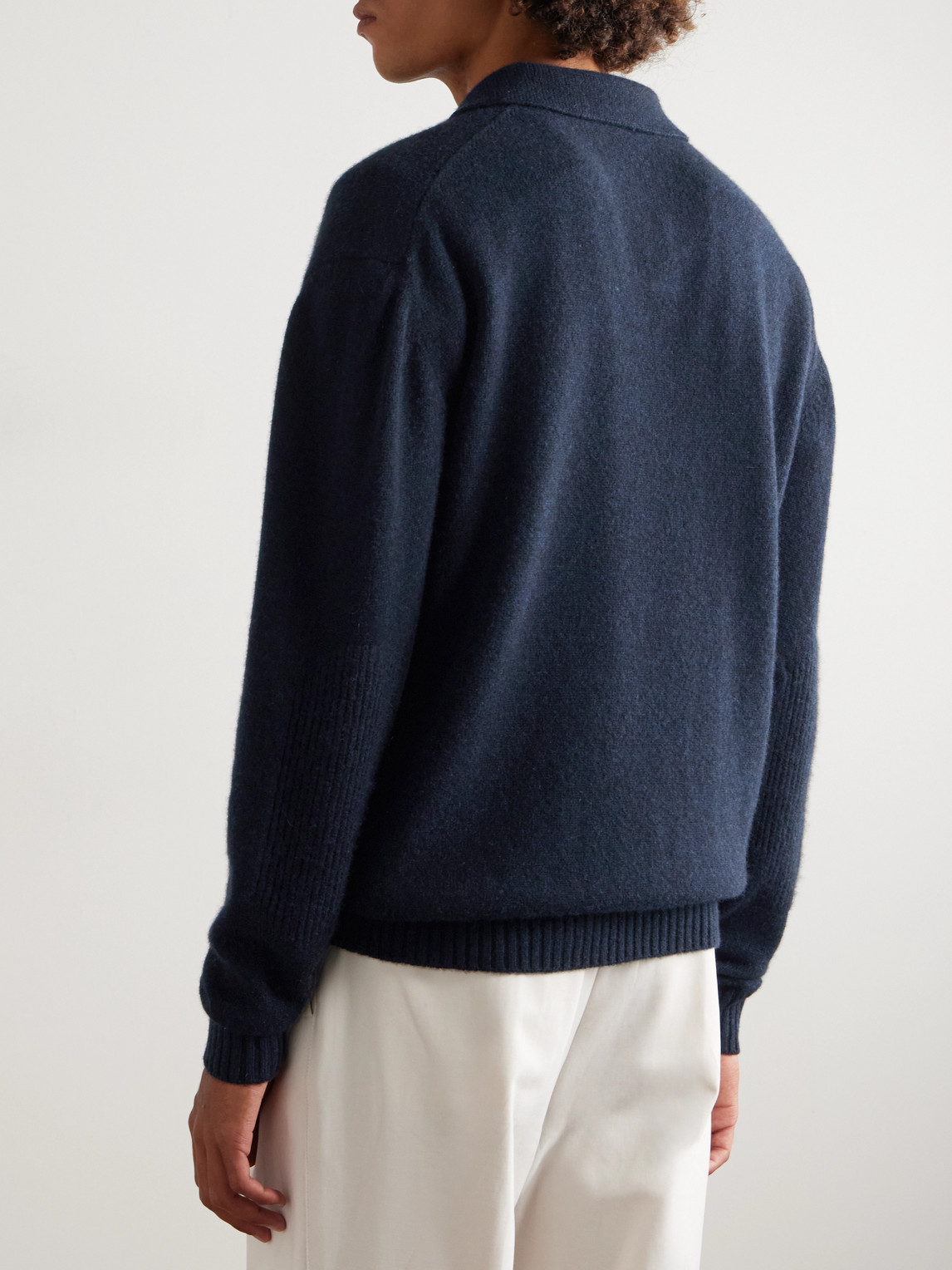 Sease Cashmere Polo Sweater In Blue