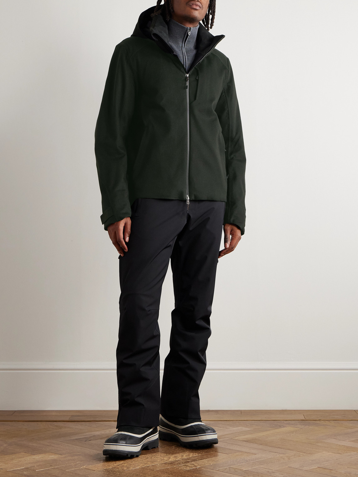 Balma 2.0 Padded Coated-Cashmere Hooded Jacket — 2