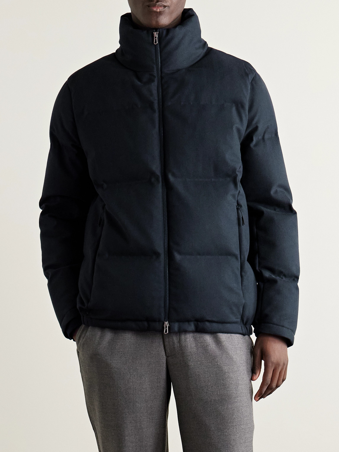  Sease - Tribeca Quilted Herringbone Cotton And Cashmere-blend Down Jacket - Men - Blue - S 