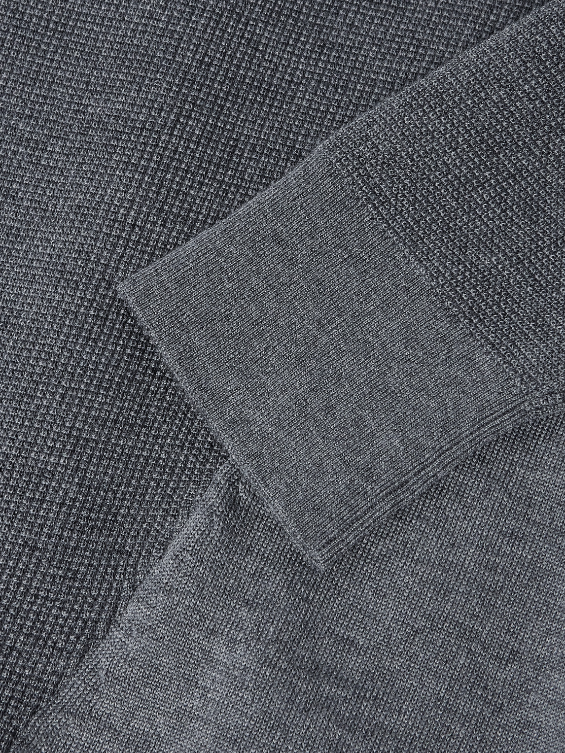 Sease Waffle-knit Virgin Wool Half-zip Sweater In Gray