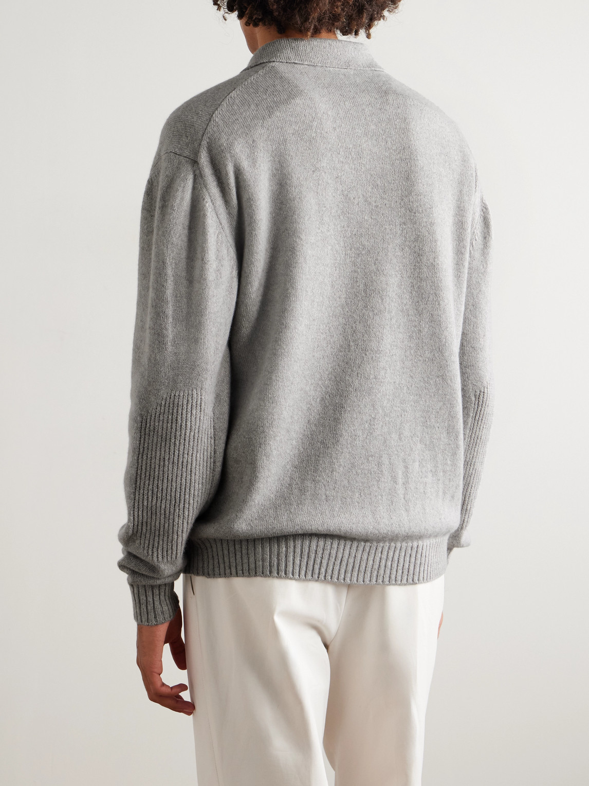 Sease Cashmere Polo Sweater In Gray