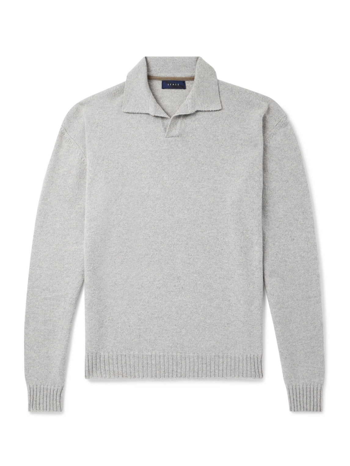 Sease Cashmere Polo Sweater In Gray