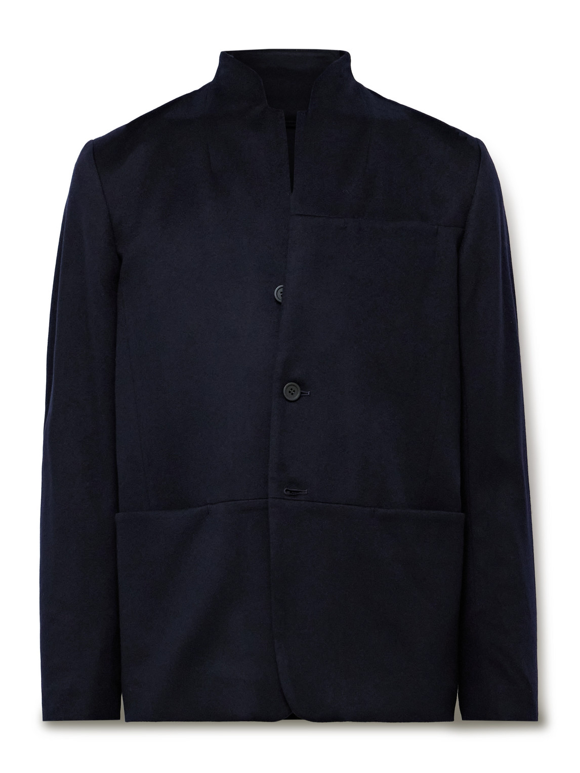 Sease Ellen 2.0 Unstructured Wish® Virgin Wool And Cashmere-blend Felt Blazer In Blue