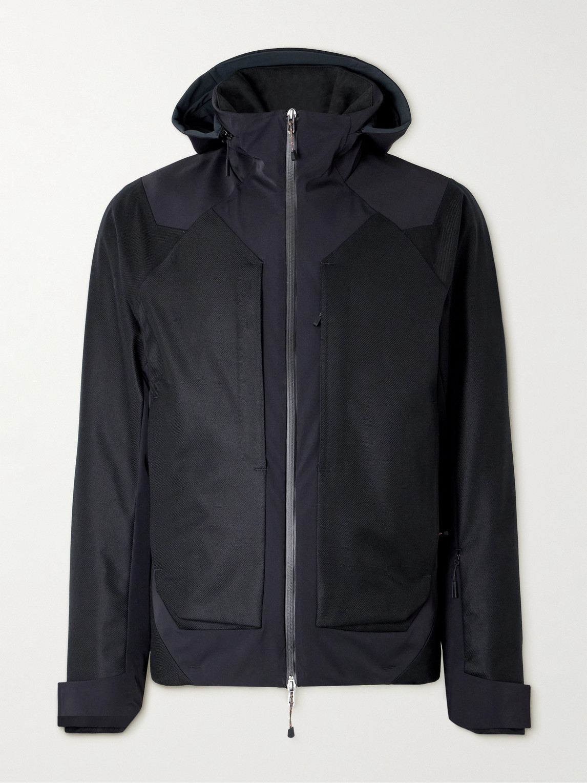 Sease Trace 2.0 Virgin Wool And Cashmere-blend Twill Hooded Ski Jacket In Black