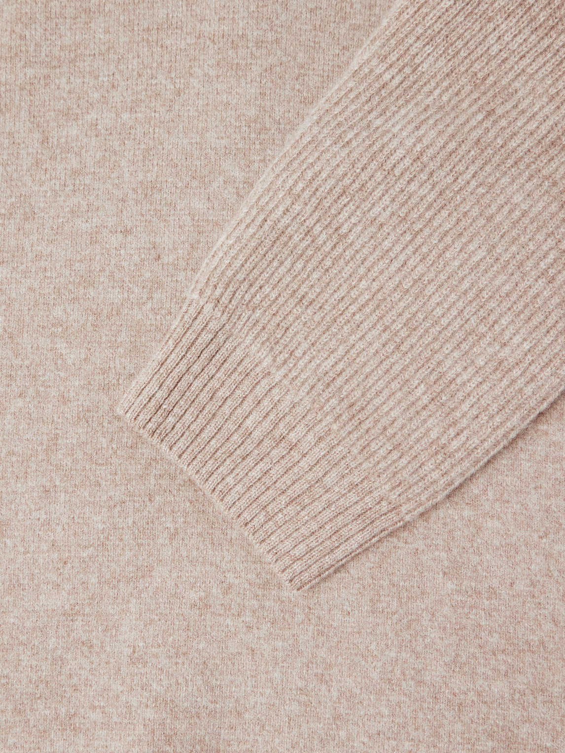 Sease Virgin Wool And Cashmere-blend Half-zip Sweater In Neutral