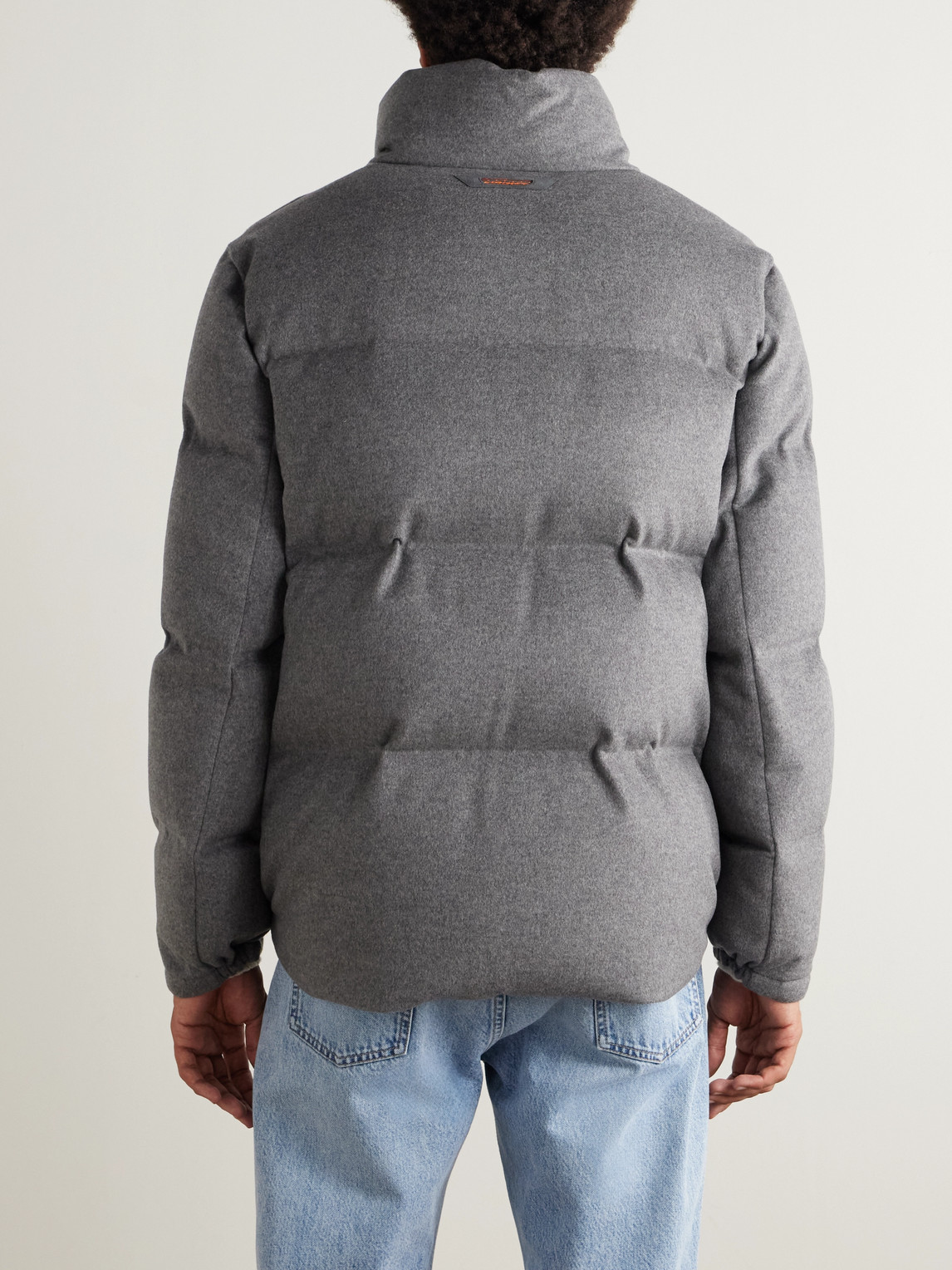 Sease Tribeca Quilted Wish® Virgin Wool And Cashmere-blend Down Jacket In Gray