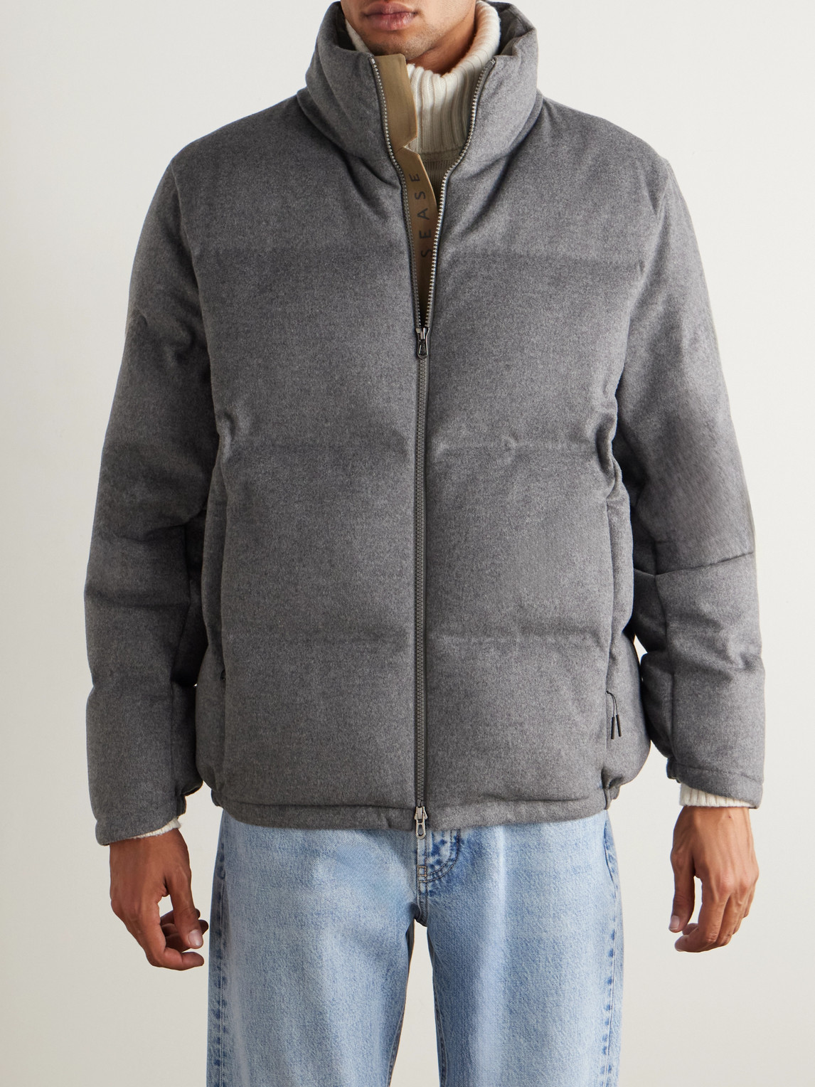 Sease Tribeca Quilted Wish® Virgin Wool And Cashmere-blend Down Jacket In Gray