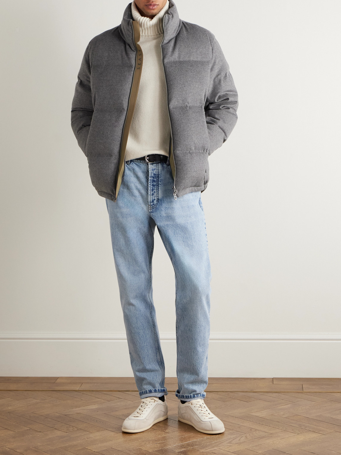 Sease Tribeca Quilted Wish® Virgin Wool And Cashmere-blend Down Jacket In Gray