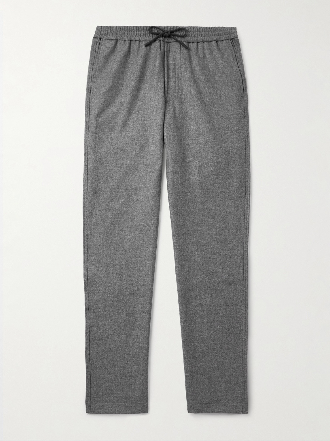 Sease Mindset Straight-leg Stretch Virgin Wool-flannel Trousers In Gray