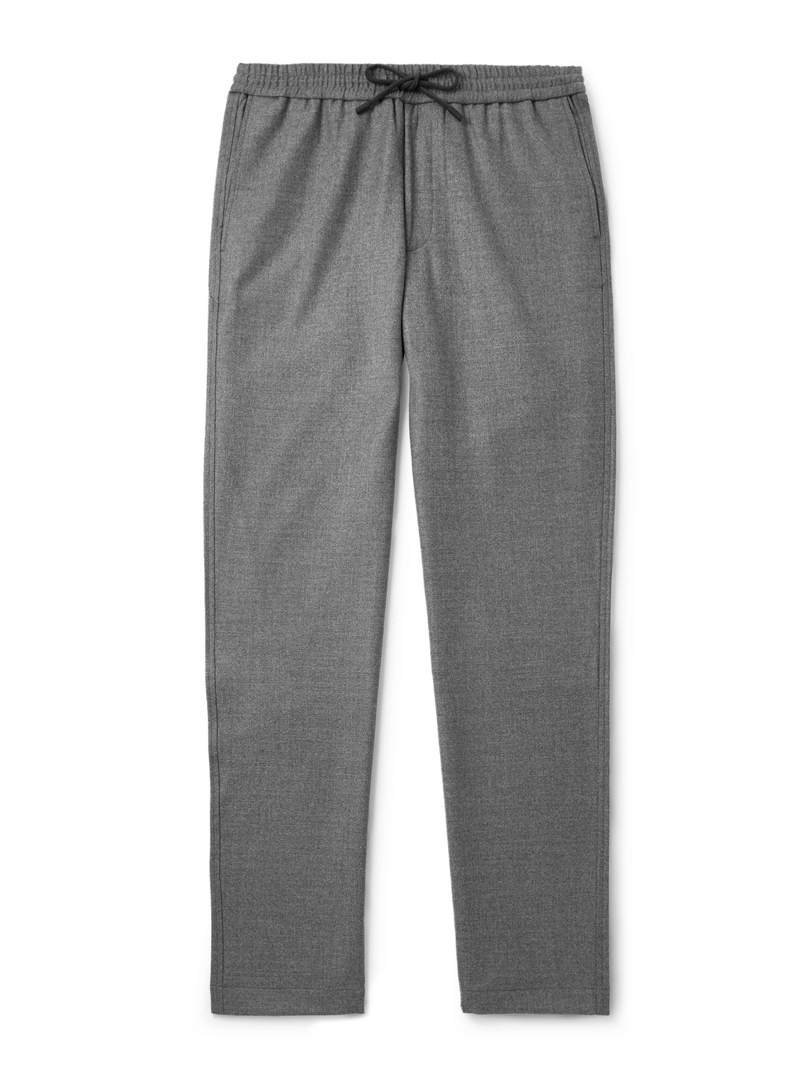 Sease Mindset Straight-leg Stretch Virgin Wool-flannel Trousers In Gray