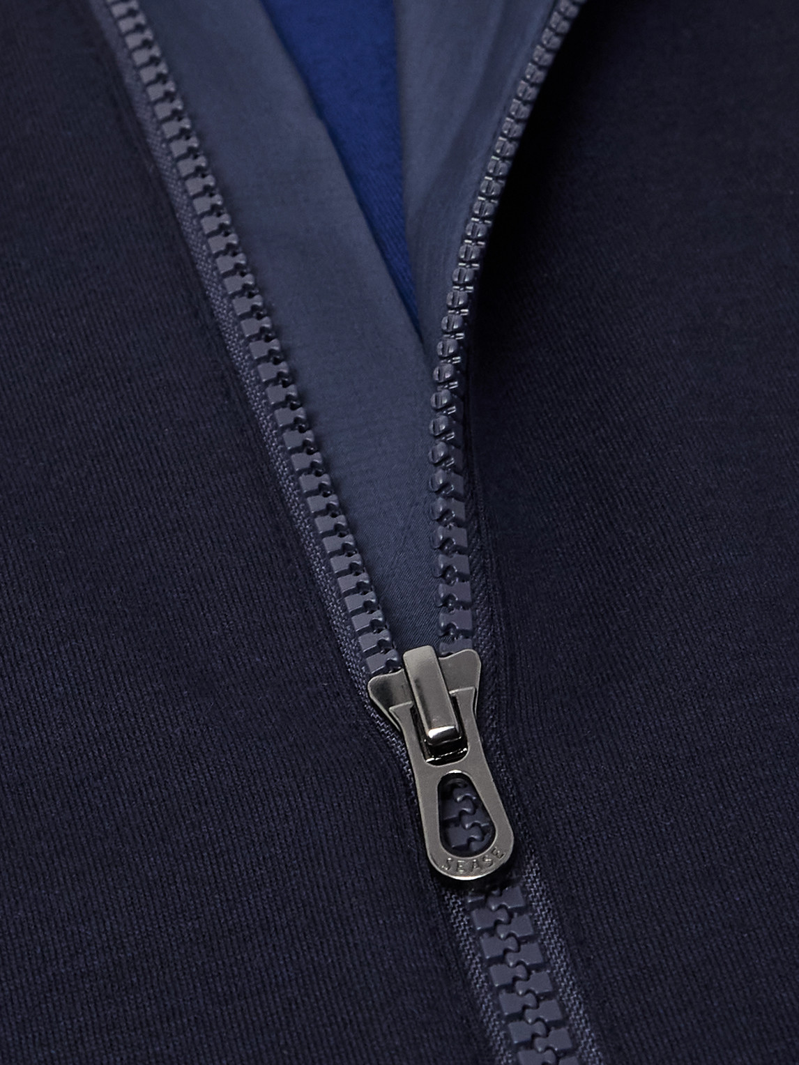 Sease Explorer Ripstop-trimmed Virgin Wool-blend Sweater In Blue