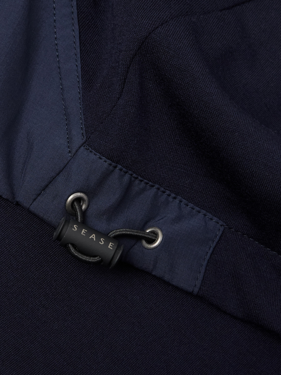 Sease Explorer Ripstop-trimmed Virgin Wool-blend Sweater In Blue