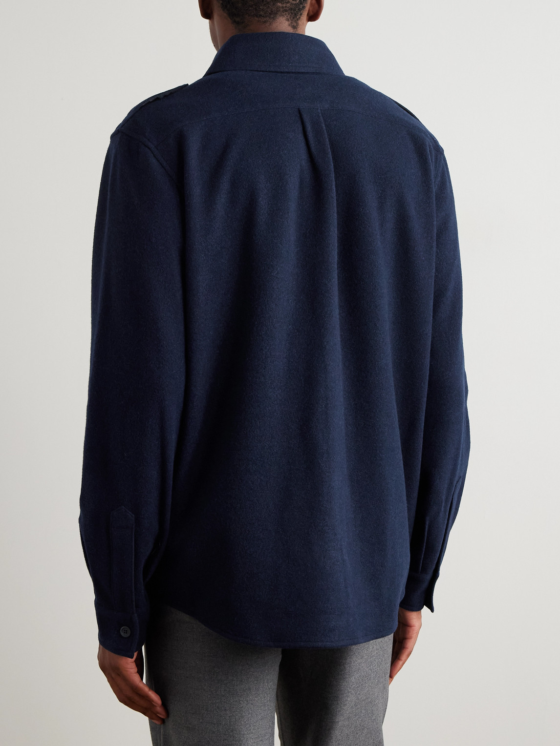 Sease Wool-blend Shirt In Blue