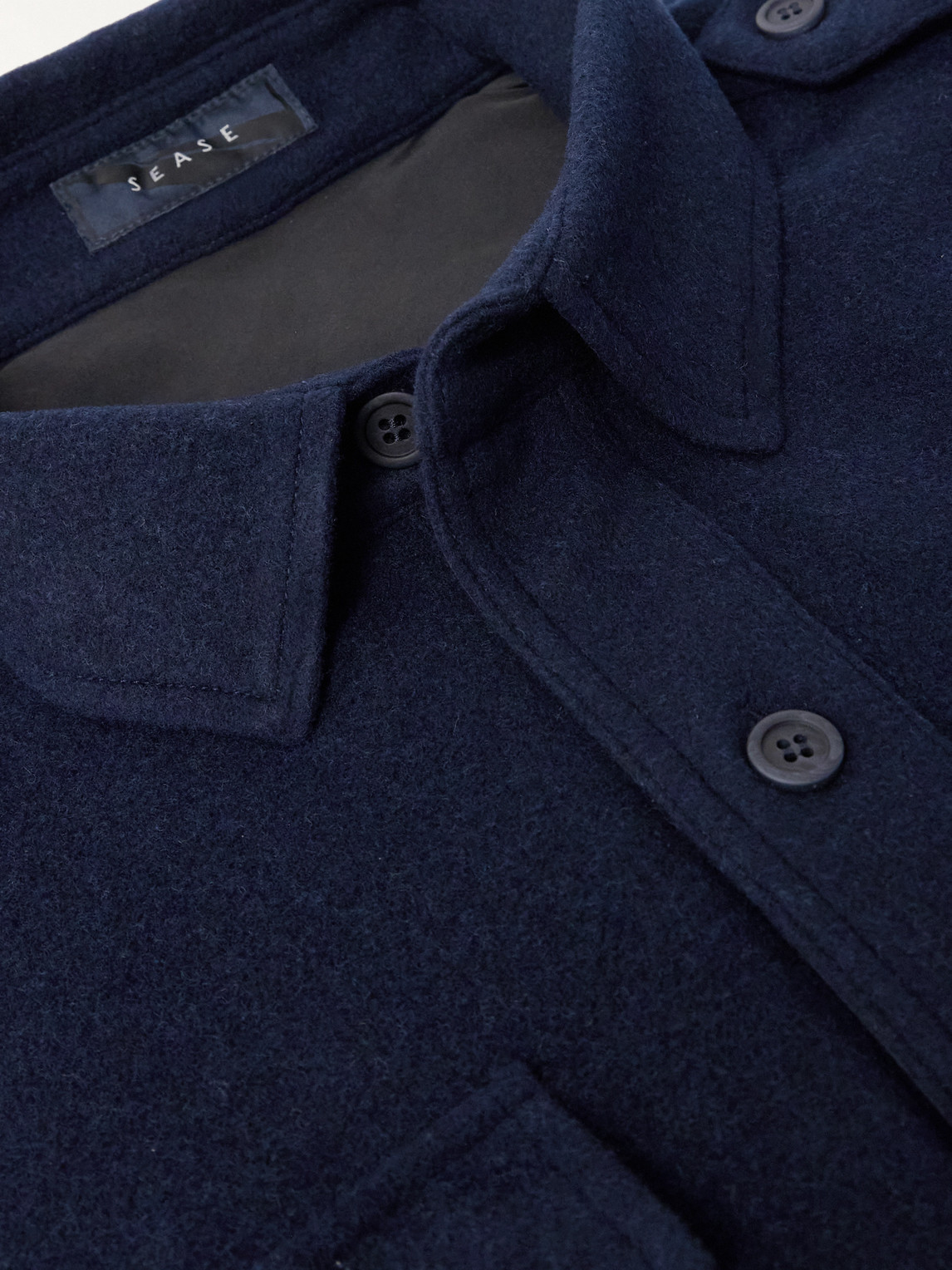 Sease Wool-blend Shirt In Blue