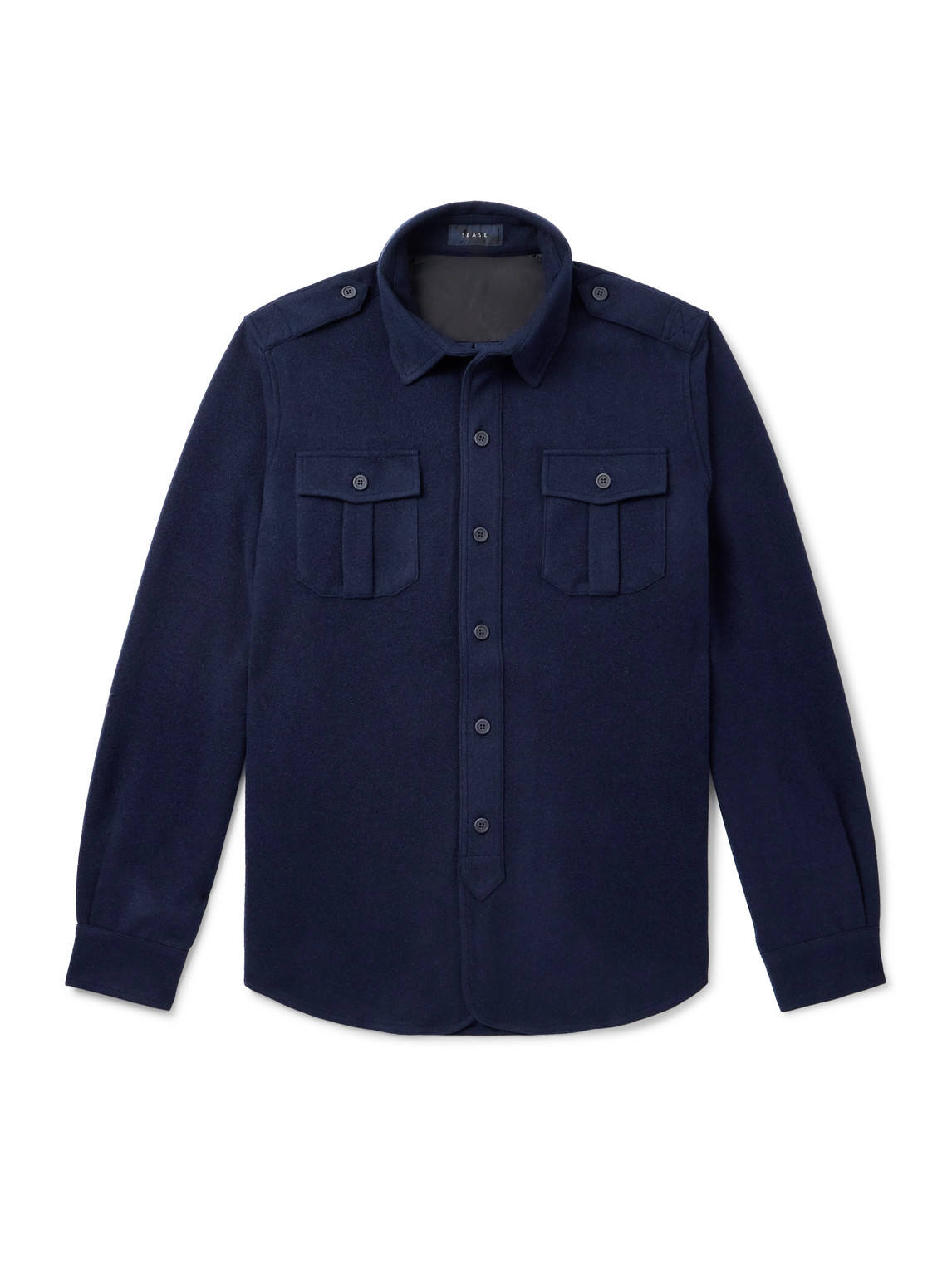 Sease Wool-blend Shirt In Blue