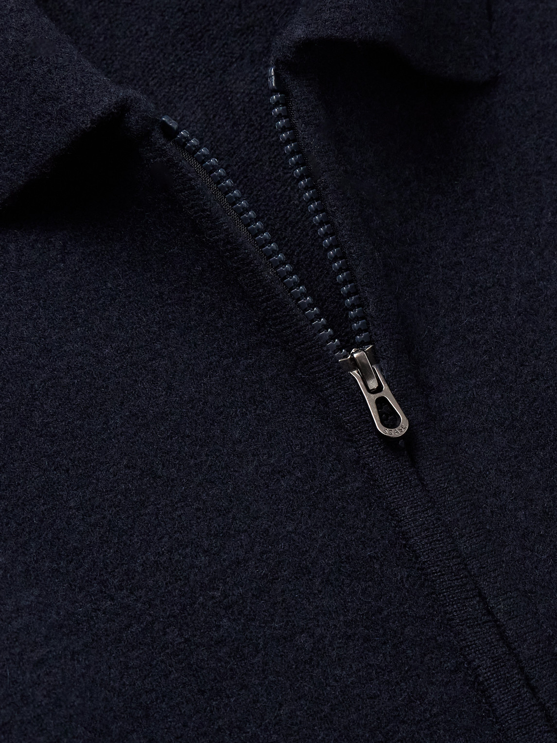 Virgin Wool And Cashmere-Blend Half-Zip Sweater