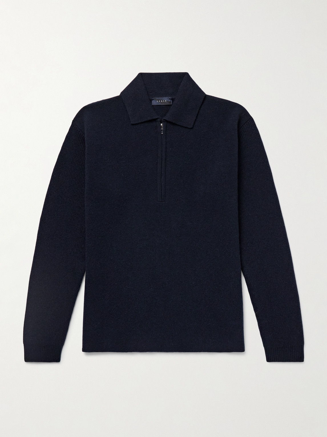 Sease Virgin Wool and Cashmere-Blend Half-Zip weater - Men