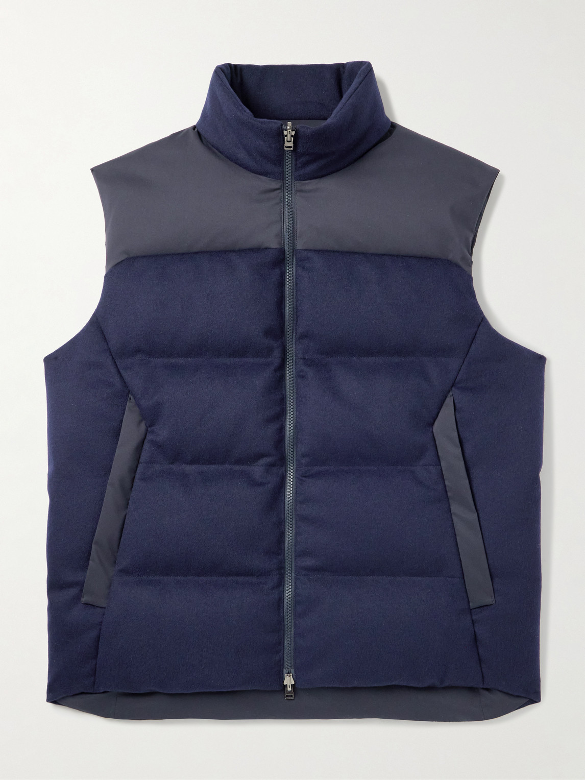Sease Reversible Quilted hell and Brushed Cashmere Down Gilet - Men