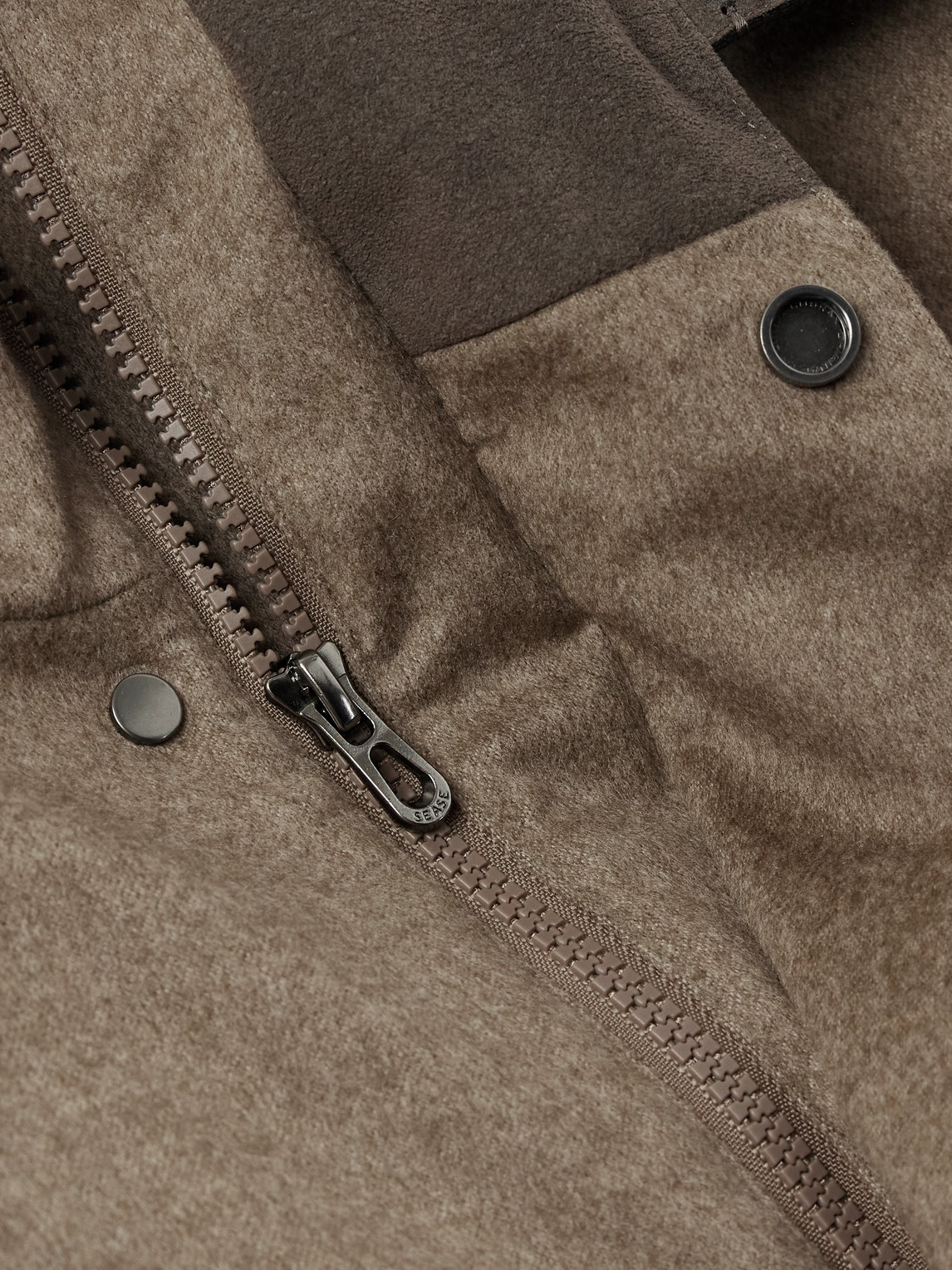 Uptown Padded Hooded Cashmere Jacket