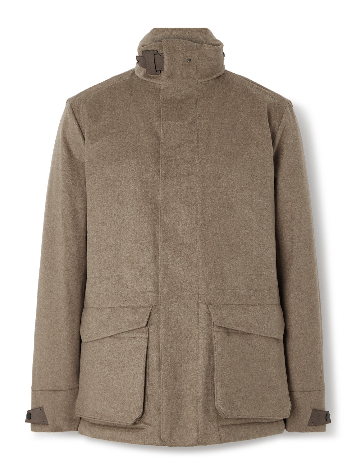 Sease Uptown Padded Hooded Cashmere Jacket In Neutral