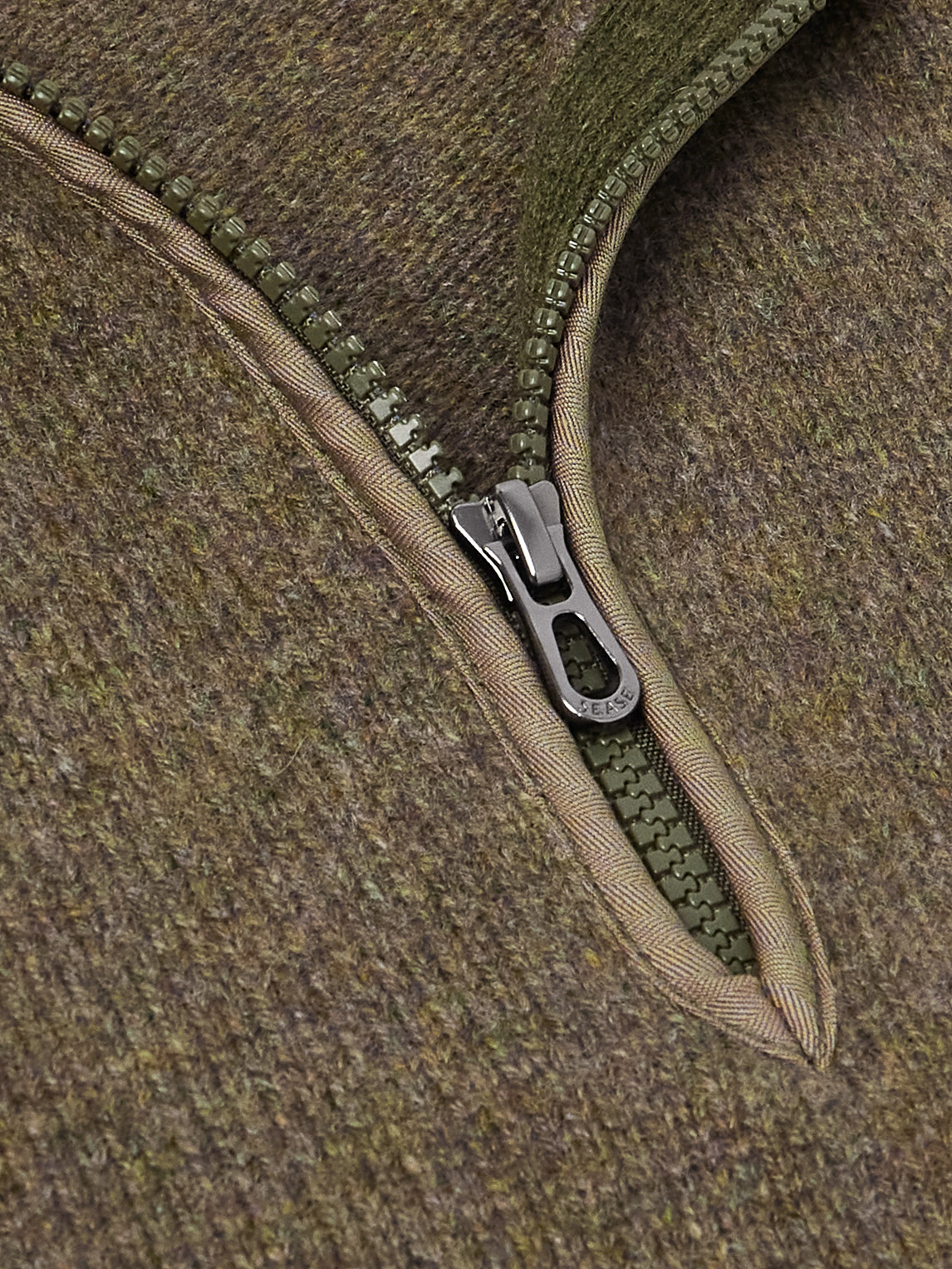 Sease Cashmere Half-zip Sweater In Green