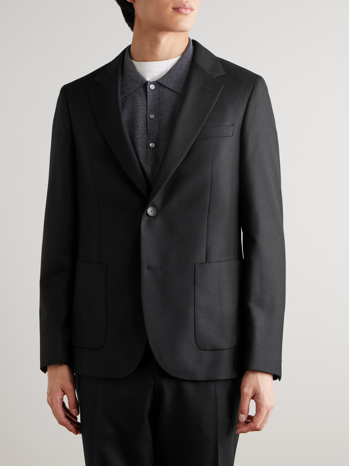  Mr P. - Slim-fit Wool Suit Jacket - Men - Black - 38 