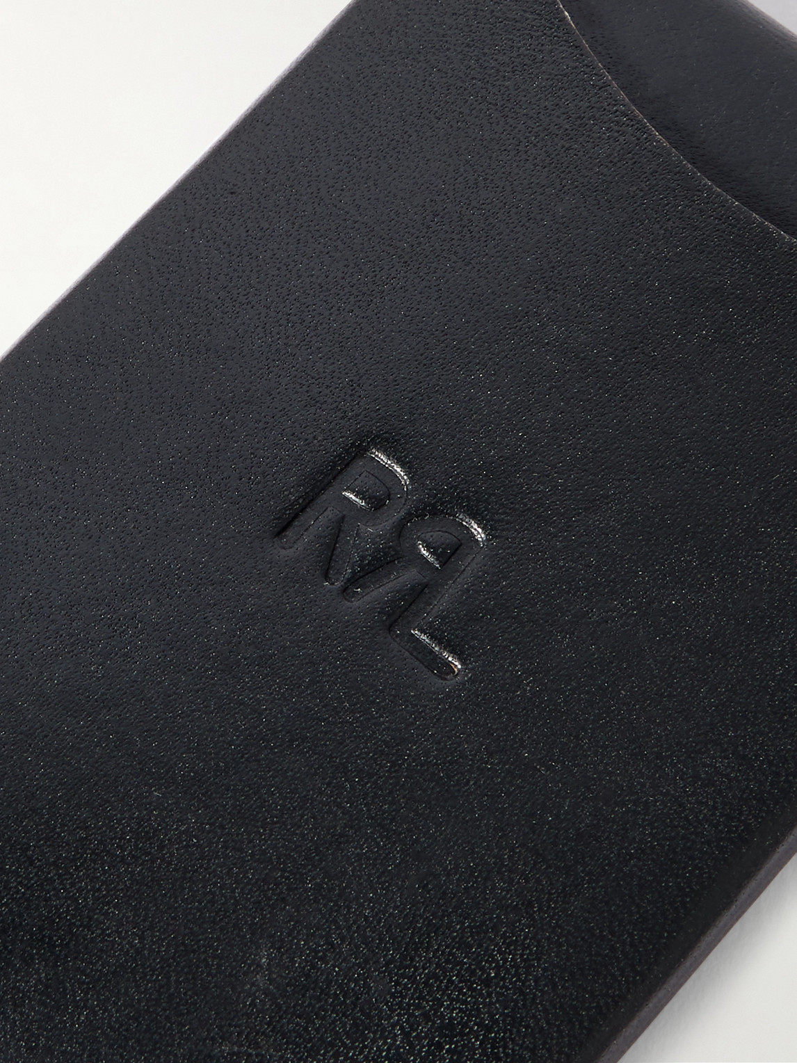 Rrl - Logo-debossed Leather Cardholder - Men - Black 