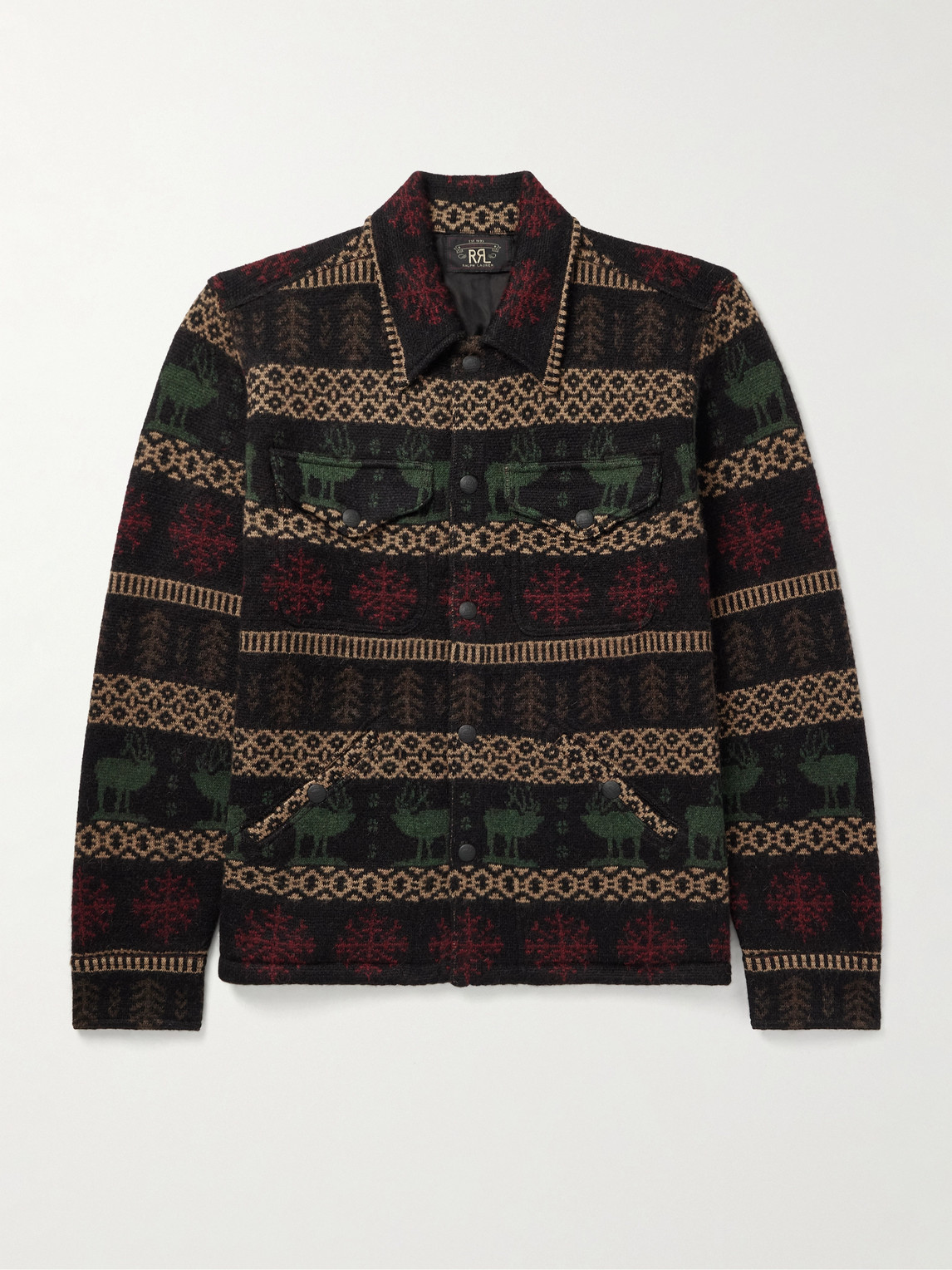 RRL – Fair Isle Alpaca and Wool-Blend Jacquard Overshirt