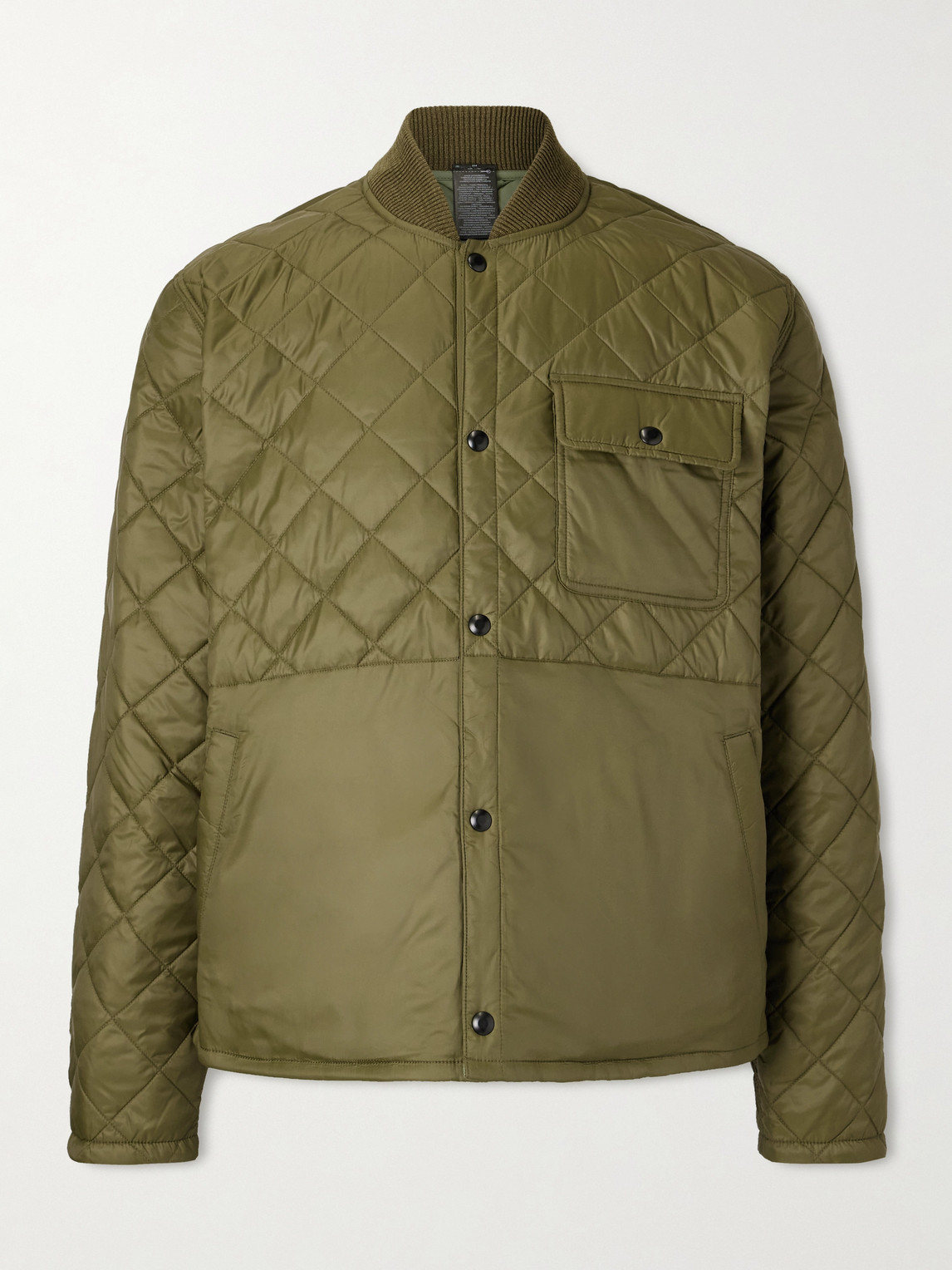Rrl Edmund Reversible Quilted Shell Jacket In Green