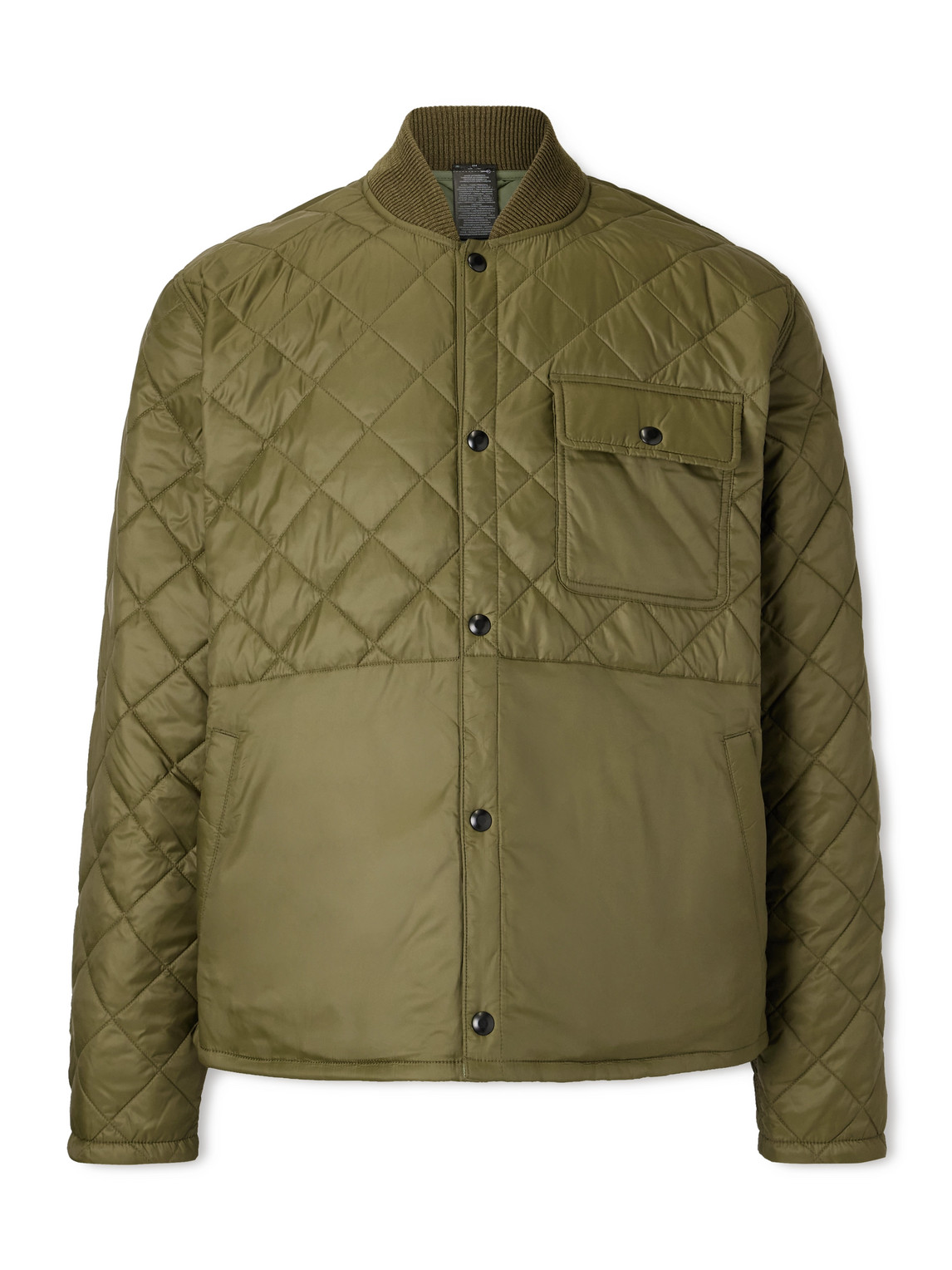 Rrl Edmund Reversible Quilted Shell Jacket In Green